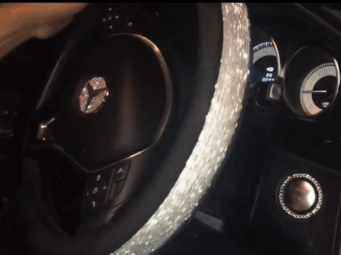 Image result for Swarovski Diamond steering wheel cover gif"