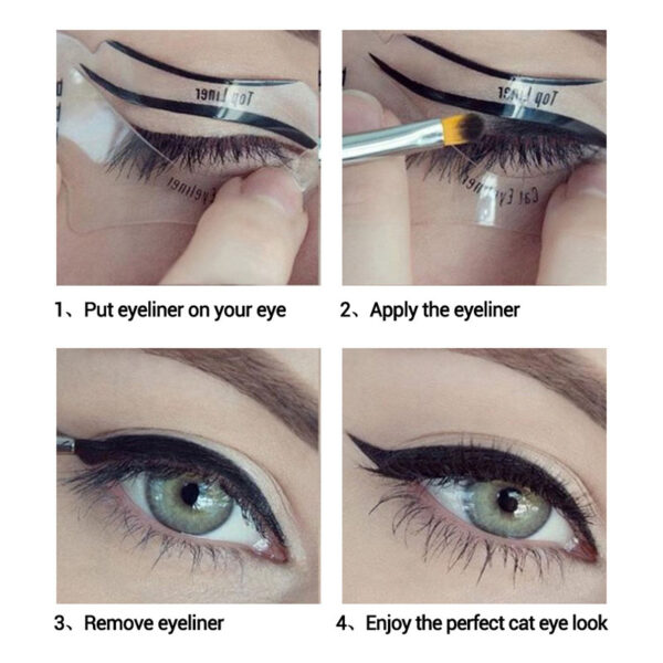 10pcs Eyeliner Stencil Kit Model for Eyebrows guide template Shaping Maquiagem eye shadow frames card makeup