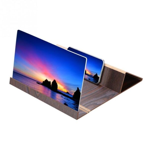 12pulgada nga kahoy nga Mobile Video Screen Magnifier High Definition Mobile Phone Screen Amplifier nga adunay Wood Grain Stand 1.jpg 640x640 1