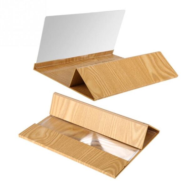 12inch nga kahoy nga Mobile Video Screen Magnifier High Definition Mobile Phone Screen Amplifier nga adunay Wood Grain Stand 5