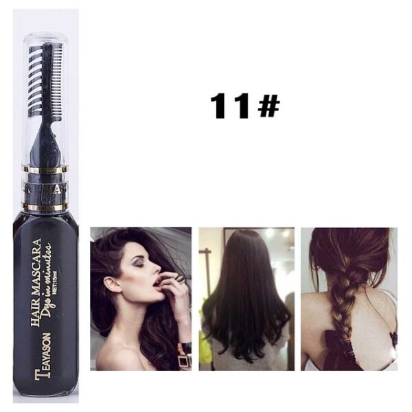 13 Launuka Daya kashe Rini Gashi Na ɗan lokaci mara guba DIY Launin Gashi Mascara Washable One 10.jpg 640x640 10