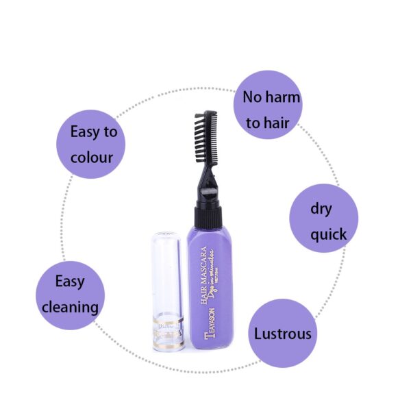 Launuka 13 Daya kashe Launin Gashi Rini na Dan lokaci mara guba DIY Launin Gashi Mascara Washable Daya 2