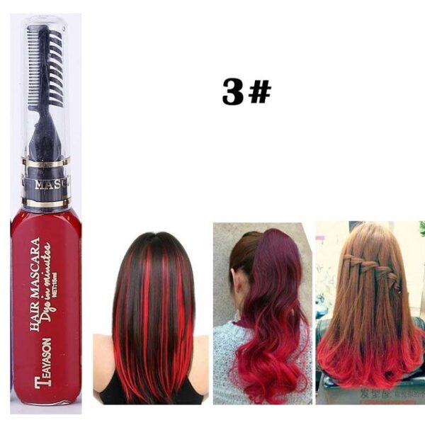 13 colori Una tinta per capelli Tintura temporanea Non tossica Fai da te Colore per capelli Mascara Lavabile Uno 2.jpg 640x640 2