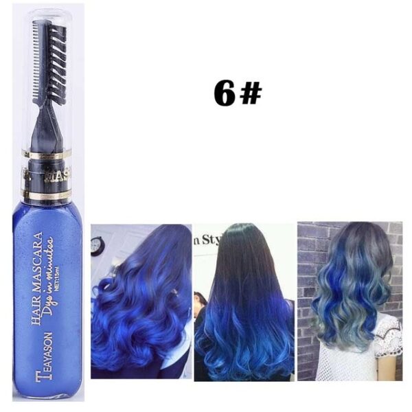 13 Colors One Off Pewarna Rambut Sementara Non Toxic DIY Warna Rambut Maskara Bisa Dicuci 5.jpg 640x640 5