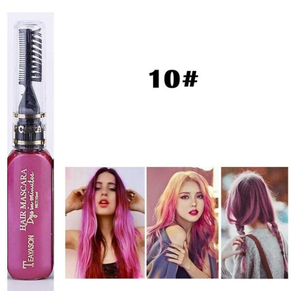 13 Launuka Daya kashe Rini Gashi Na ɗan lokaci mara guba DIY Launin Gashi Mascara Washable One 9.jpg 640x640 9