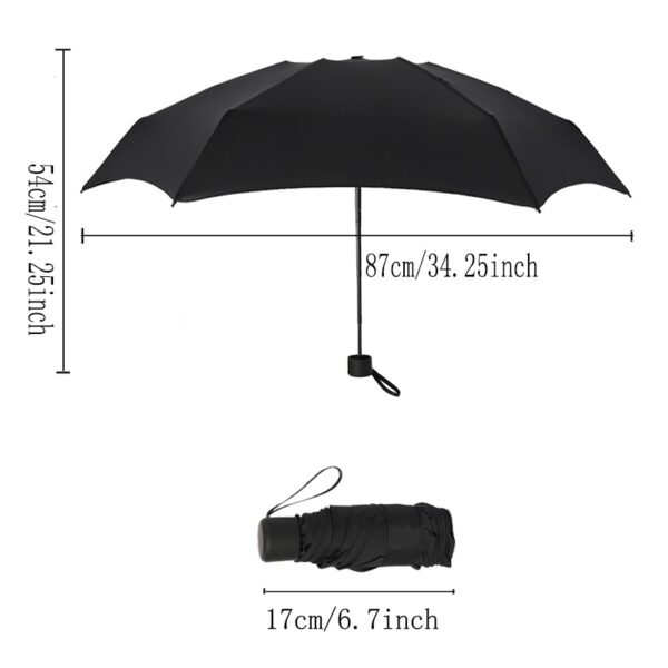 180g Small Fashion Folding Umbrella Rain Women Gift Men Mini Pocket Parasol Girls Anti UV Waterproof 2