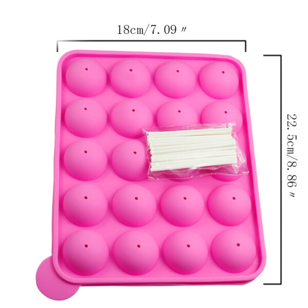 1PCS 20 Hole Silicone Tray Pop Cake Stick Mould Lollipop Party Cupcake Baking Mold Ice Tray 1 1