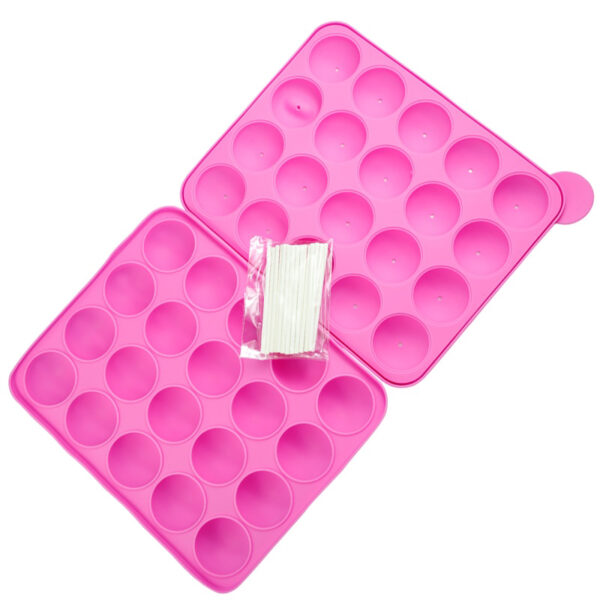 1PCS 20 Hole Silicone Tray Pop Cake Stick Mould Lollipop Party Cupcake Baking Mold Ice Tray 2