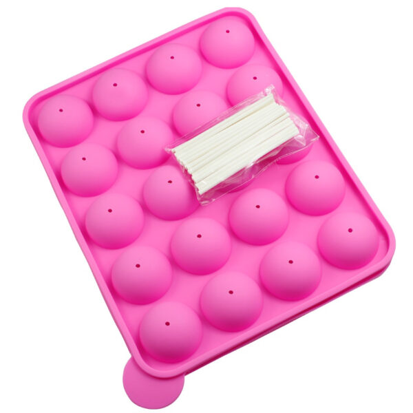 1PCS 20 Hole Silicone Tray Pop Cake Stick Mould Lollipop Party Cupcake Baking Mold Ice Tray 3