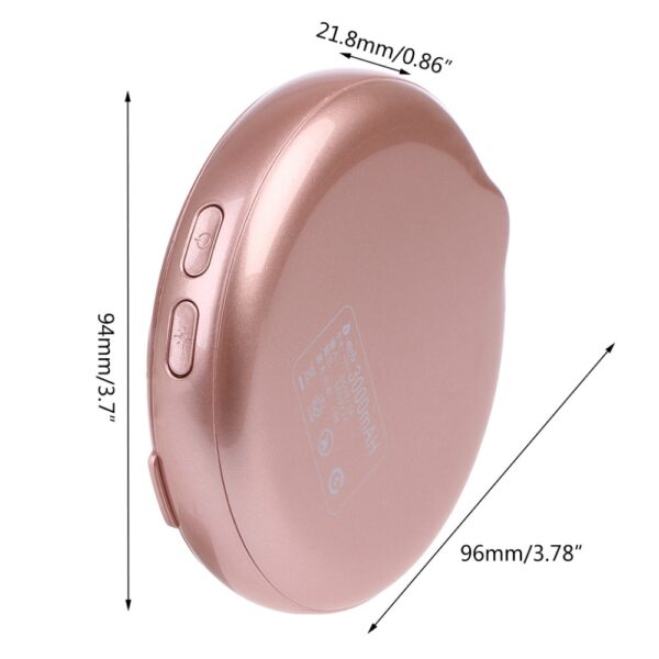 1Set Portable Makeup Mirror 3000mAh Portable LED Light Cosmetic Mirror Lamp Power Bank USB Rechargeable 3X 4