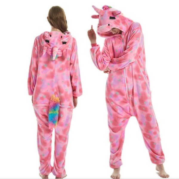 2018 Wholesale Animal Kigurumi Stitch Star Unicorn Pikachu Onesie Adult Unisex Cosplay Costume Pajamas Sleepwear For 7.jpg 640x640 7