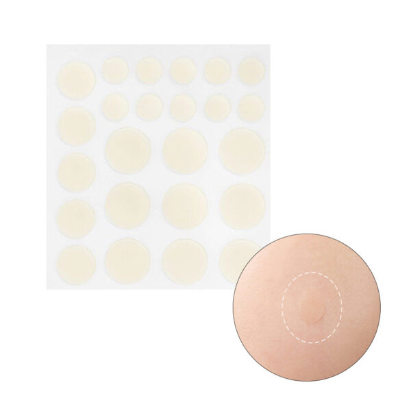 24pcs Hydrocolloid Acne Invisible Pimple Master Patch Skin Tag Removal Patch Pimple Blackhead Blemish Removers Facial 4