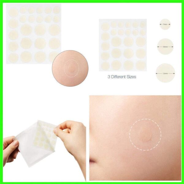 24pcs Hydrocolloid Acne Invisible Pimple Master Patch Skin Tag Removal Patch Pimple Blackhead Blemish Removers Facial