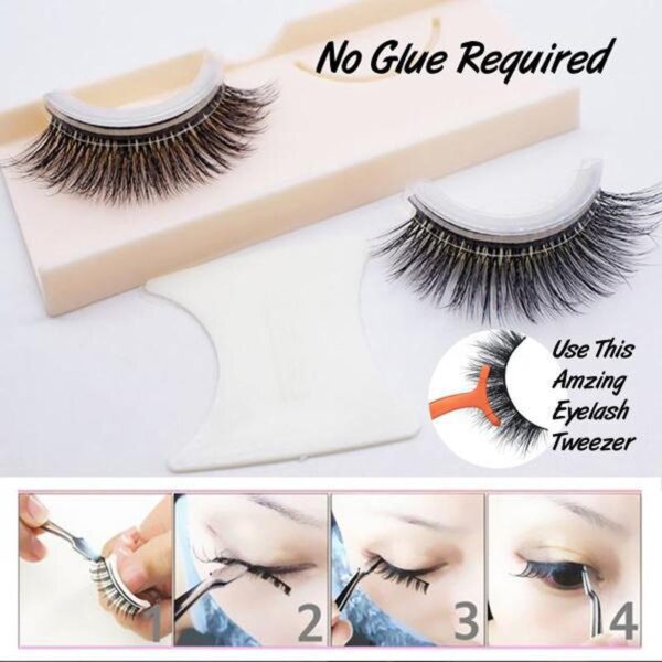 3D False Eyelashes Extension Reusable Self Adhesive Natural Curly Eyelashes Self Adhesive Eye lashes Makeup Tools