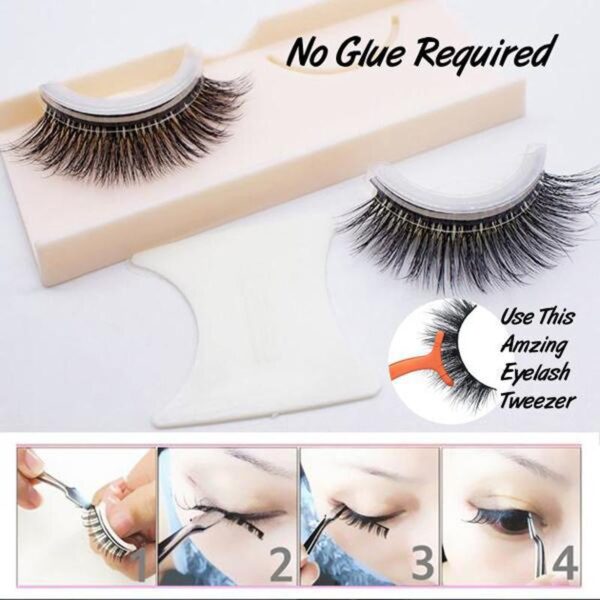 3D False Eyelashes Extension Reusable Self Adhesive Natural Curly Eyelashes Self Adhesive Eye Lashes Makeup Tools