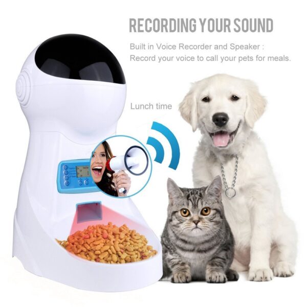 3L Automatic Pet Food Feeder With Voice Recording Pets food Bowl For Medium Small Dog Cat 14