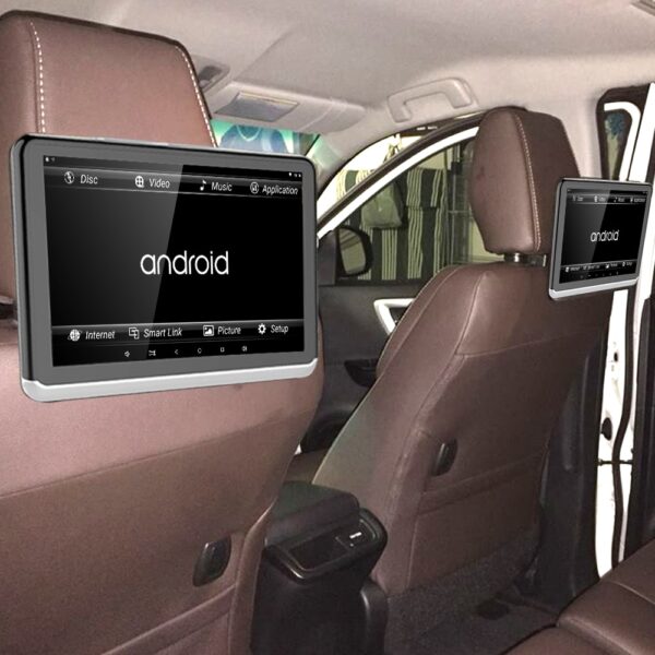 Ang Android 6 01 Car Headrest Monitor 2PCS 1366 768 1080 HD nga adunay Touch Screen WIFI Bluetooth