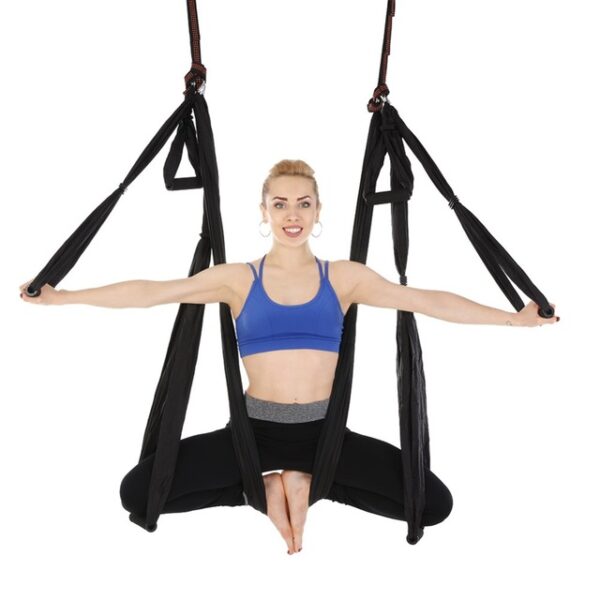 Frith-thromchúis Yoga Fabraic Hammock Yoga Eitilt Gléas Tarraingthe Aeróige Trealamh Socraithe Yoga Hammock