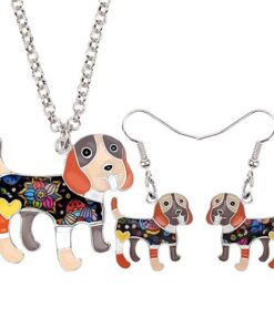 Bonsny Enamel Alloy Cartoon Beagle Dog Earrings Necklace Jewelry Sets For Women Girls Pet Lovers Teen 2.jpg 640x640 2