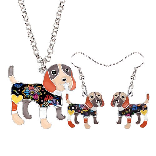 Bonsny Enamel Alloy Cartoon Beagle Dog Earrings Mga Alahas nga Mga Alahas Alang sa Mga Babaye nga Mga Babayeng Gihigugma Mga Tin-edyer 2.jpg 640x640 2