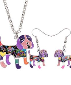 Bonsny Enamel Alloy Cartoon Beagle Dog Earrings Necklace Jewelry Sets For Women Girls Pet Lovers Teen 5.jpg 640x640 5