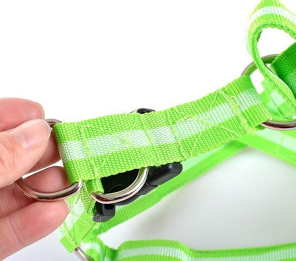 C02 Striped pet dog LED light harnesses pet belt luminous dog harness for medium large dogs 2