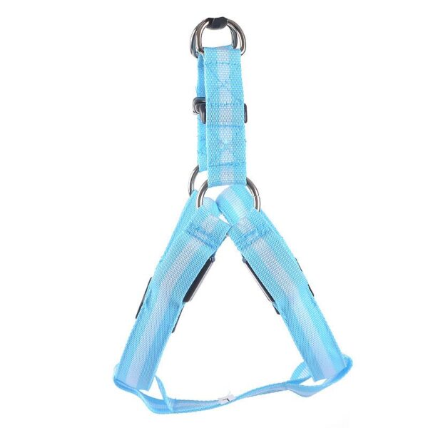 C02 Ang striped pet dog LED light harnesses pet belt masanag nga dog harness para sa medium large dogs 5