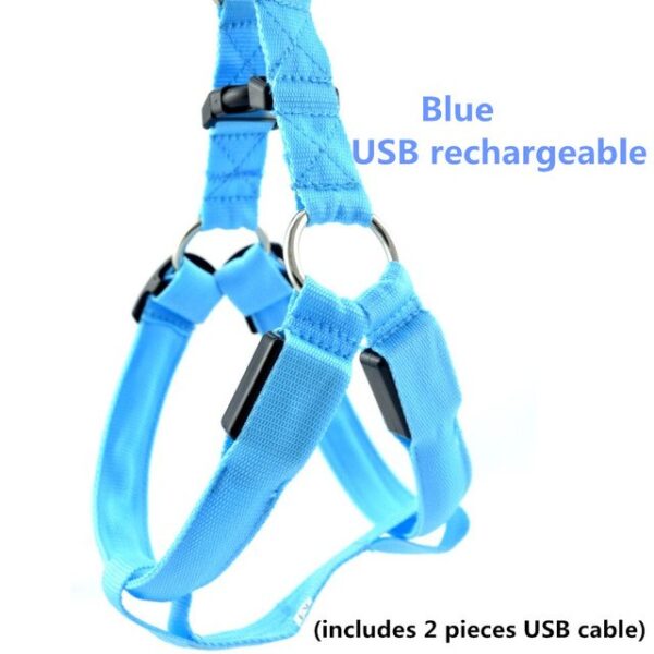 C02 Striped pet dog LED light harnesses pet belt luminous dog harness alang sa medium nga mga iro 7.jpg 640x640 7
