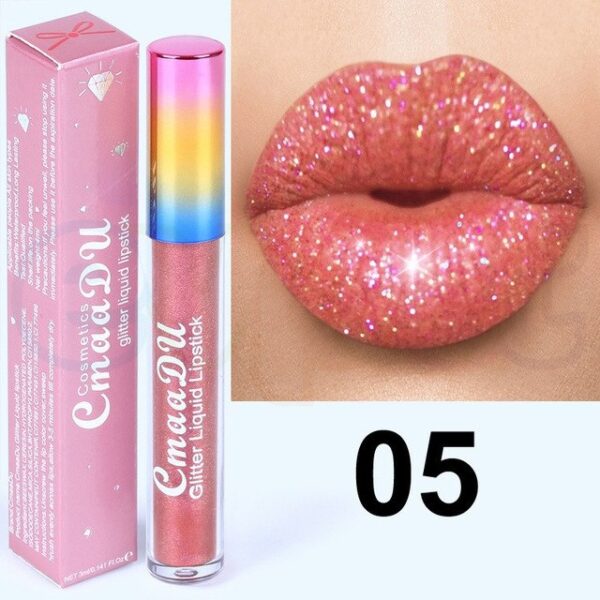 Cmaadu Shimmer Lipstick Glitter Lipgloss Tint Makeup Women Waterproof Long Lasting Party Pigment Glitter Diamond Liquid 4.jpg 640x640 4