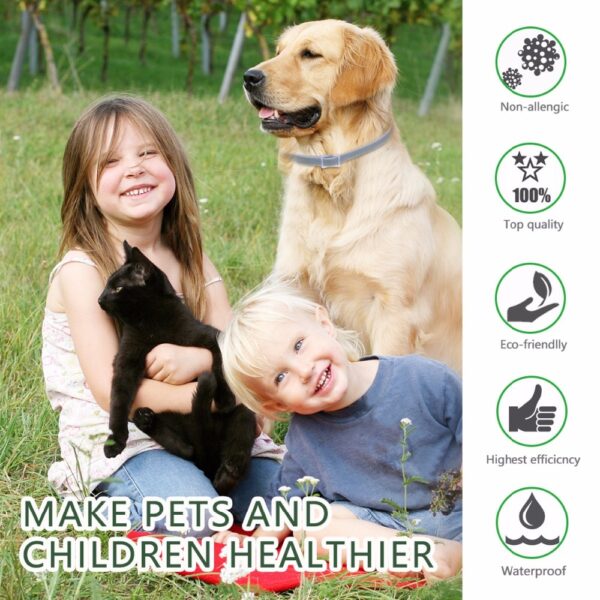 Dewel Dog Collar Anti Flea Mosquitoes Ticks Insect Waterproof Herbal Pet Collar 8 Moannen beskerming Dog 2