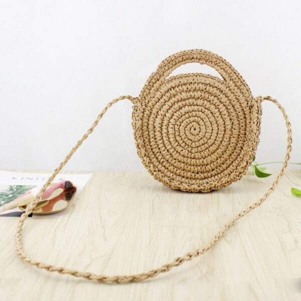 FGGS Round Paper rope Beach Bag Summer mini Vintage Handmade Crossbody straw Bag Girls Circle Rattan 1.jpg 640x640 1