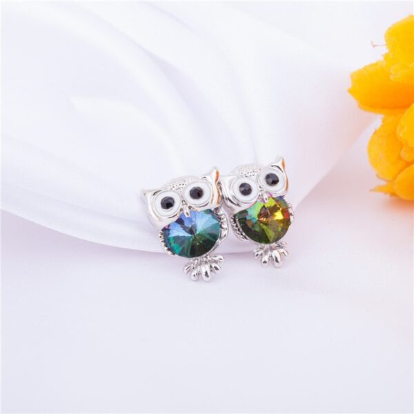 Fashion Cute Crystal Owl Girls Stud Earrings For Women Vintage Gold Color Animal Statement Earrings Free 10.jpg 640x640 10