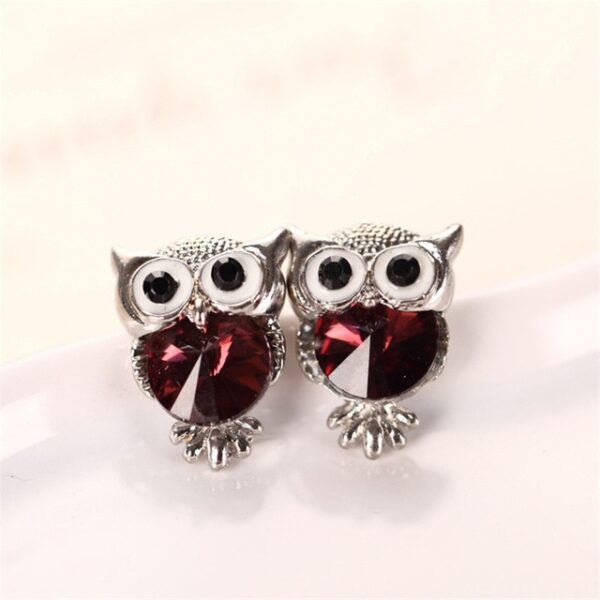 Fashion Cute Crystal Owl Girls Stud Earrings For Women Vintage Gold Color Animal Statement Earrings Free 3.jpg 640x640 3