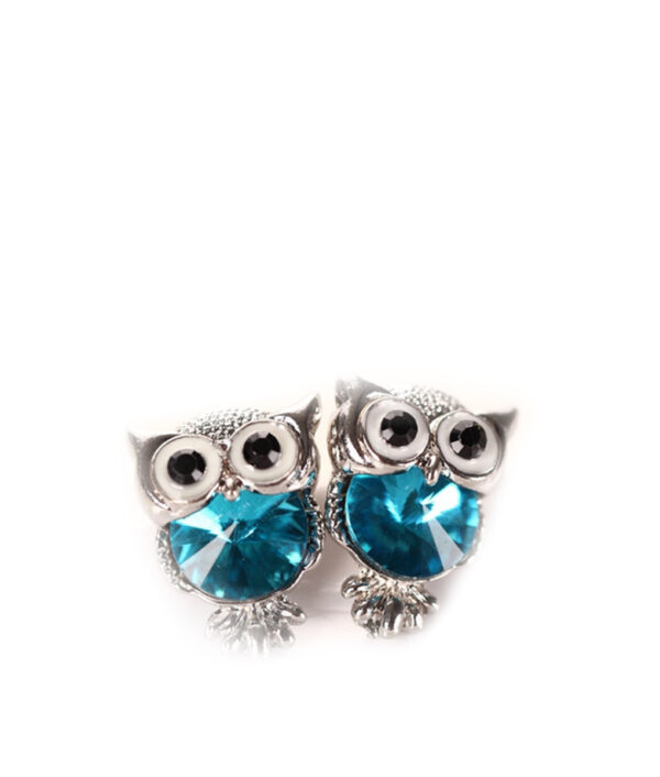 Fashion Cute Crystal Owl Girls Stud Earrings Para sa mga Babaye Vintage Gold Color Animal Statement Earrings Libre 6