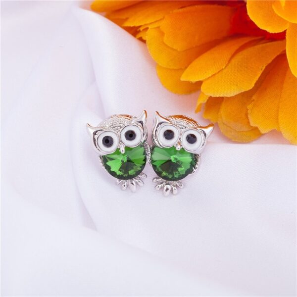 Fashion Cute Crystal Owl Girls Stud Earrings For Women Vintage Gold Color Animal Statement Earrings Free 9.jpg 640x640 9