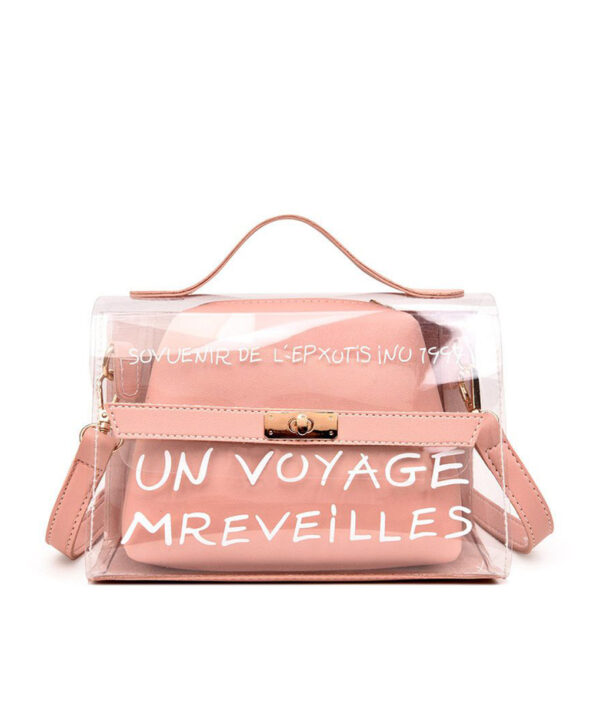 I-HLDAFA ka-2019 uyilo oluLuxury Brand Women's Transparent Bag Clear PVC Jelly Small Tote Messenger Bags Female e1547894929754