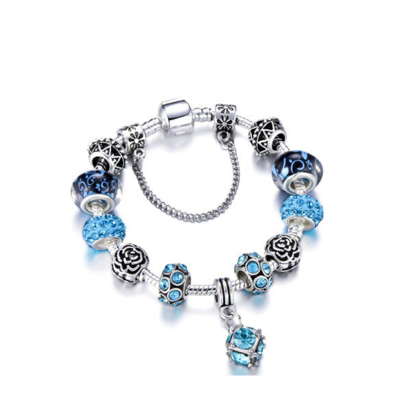 HOMOD Authentic Silver Plated 925 Crown Beads Key Crystal Heart Charm Bracelet Fits Pandora Bracelet For 11 1.jpg 640x640 11 1