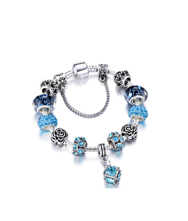 HOMOD Authentic Silver Plated 925 Crown Beads Key Crystal Heart Charm Bracelet Fits Pandora Bracelet For 11 1.jpg 640x640 11 1