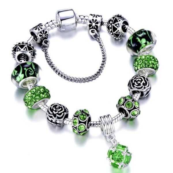 HOMOD Barántúla Airgid Plátáilte 925 Coirníní Corónach Eochair Bracelet Charm Heart Crystal Bracelet Pandora Do 7.jpg 640x640 7