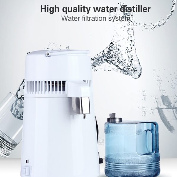Housing Use Pure Water Distiller 4L Distilled Water Machine Distillation Purifier Stainless Steel Water Filter Russian 1