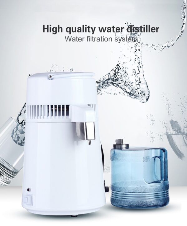 Housing Use Pure Water Distiller 4L Distilled Water Machine Distillation Purifier Stainless Steel Water Filter Russian 1