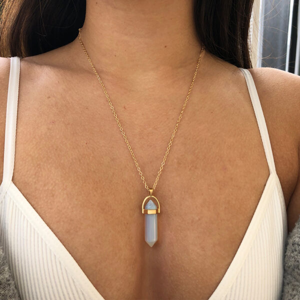 IPARAM Fashion Trend Crystals Necklace Bohemian Hexagon Opal Pendant Necklace Babaye Hexagon Crystal Necklace Gift 2018 5