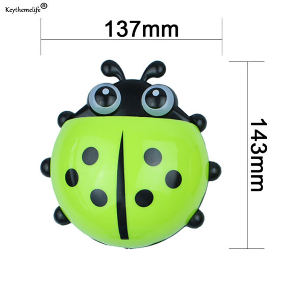 Ladybug Sucker Bata Kids Toothbrush Holder Suction Hooks Toothbrush Wall Suction Bathroom Sets 3