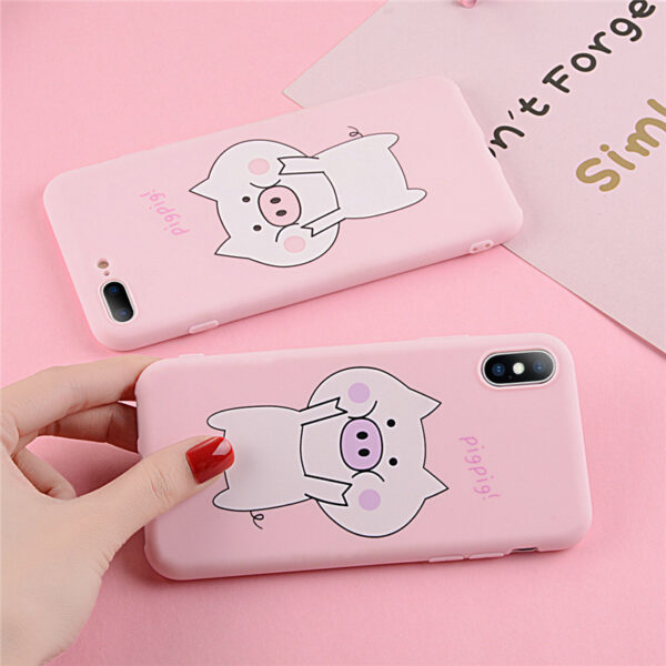 Ang Lovebay Cartoon Pig Alang sa iPhone 6 6s 7 8 Plus X Phone Case Fashion Nakakatawa nga Soft 1