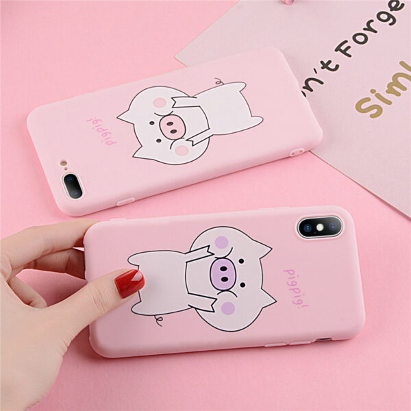 Lovebay Cartoon Pig For iPhone 6 6s 7 8 Plus X Phone Case Fashion Funny Soft 1