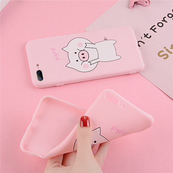 Lovebay Cartoon Pig For iPhone 6 6s 7 8 Plus X Phone Case Fashion Funny Soft 2