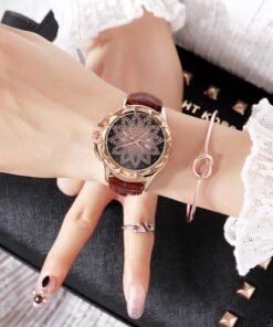 Luxury Brand Gold Watches for Women Starry Rhinestone Dress Quartz Watches Ladies Creative Wristwatch Leather Strap 4.jpg 640x640 4