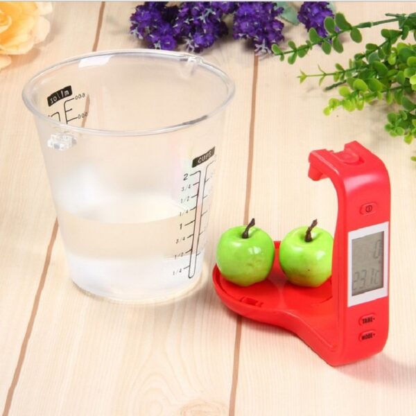 Measuring Cup Kitchen Scale Digital Beaker Libra Electronic Tool Scale Uban sa LCD Display Temperature Measurement Cups 1