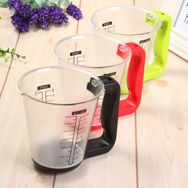 Measuring Cup Kitchen Scale Digital Beaker Libra Electronic Tool Scale Uban sa LCD Display Temperature Measurement Cups 3