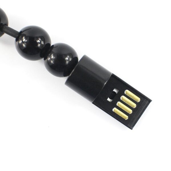 Micro USB2 0 Malalangon nga USB Data Sync Charging Cable Bead Bracelet Charger Puro nga Kolor Alang sa IPhone 3